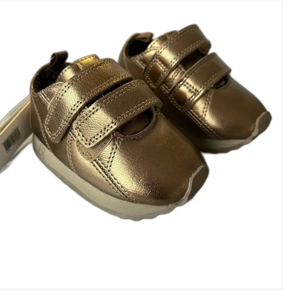 Banana Republic Metallic Bronze Gold Baby/Toddler Sneakers Shoes Size 18-24 M